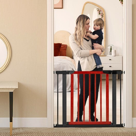 Extendable Safety Gate for Baby and Pet-Red - Color: Red