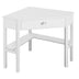 Corner Wooden Piece Laptop Computer Desk-White - Color: White - Minihomy