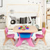 In/Outdoor 3-Piece Plastic Children Play Table & Chair Set - Color: Multicolor - Minihomy