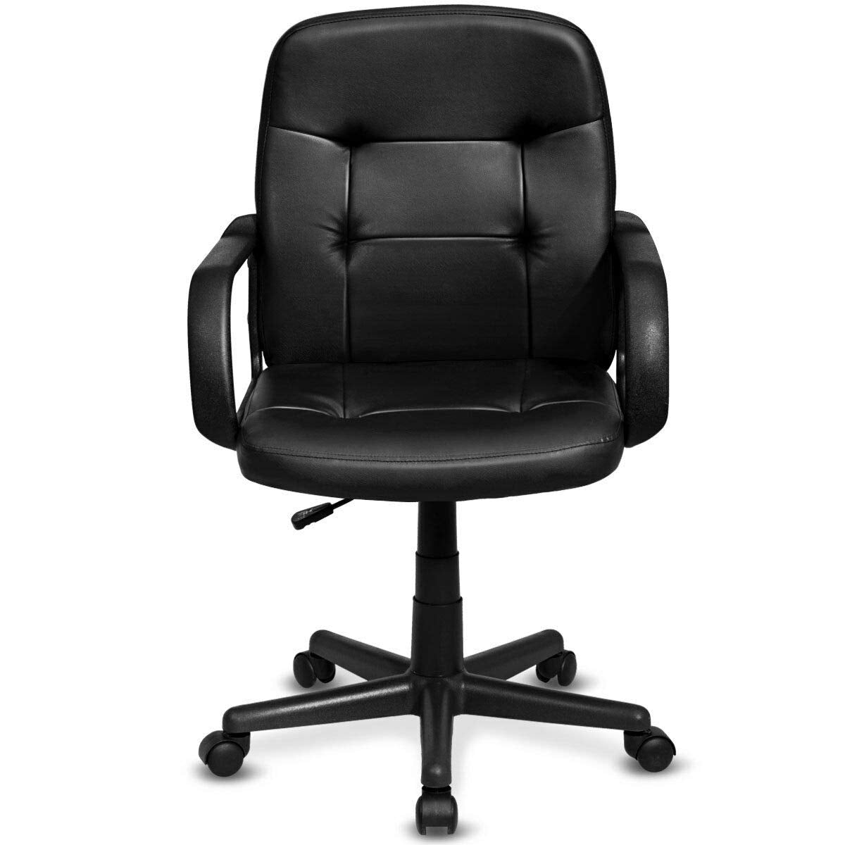 Ergonomic Office Chair with 360-degree Wheels - Color: Black - Minihomy