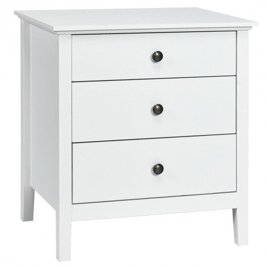 3 Drawers Nightstand Beside End Side Table Accent Table - Minihomy