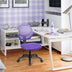 Low-back Computer Task Chair with Adjustable Height and Swivel Casters-Purple - Color: Purple - Minihomy