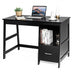 47.5 Inch Modern Home Computer Desk with 2 Storage Drawers-Black - Color: Black - Minihomy