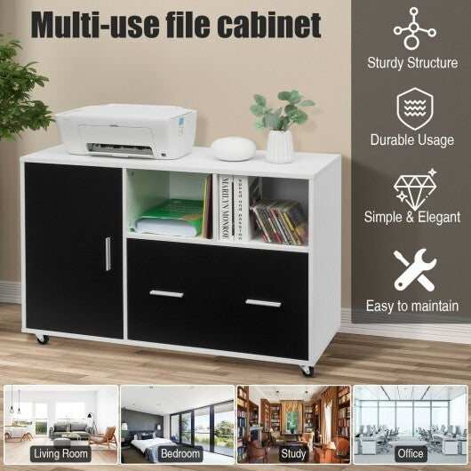 Lateral Mobile File Storage Cabinet - Minihomy