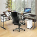 L-Shaped Computer Desk with Tiltable Tabletop-Brown - Color: Brown - Minihomy