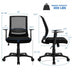 Adjustable Mid Back Mesh Office Chair with Lumbar Support - Color: Black - Minihomy