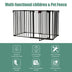 6 Panel Wall-mount Adjustable Baby Safe Metal  Fence Barrier-Black - Color: Black - Minihomy