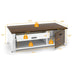 Modern Coffee Table with Front Back Drawers and Compartments for Living Room - Minihomy