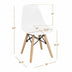 4 PCS Children Chair Set Medieval Style Dining Chairs with Wood Legs - Color: White - Minihomy