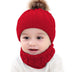 Baby Warm Woolen Cap Toddler Hat Baby Girls Boys Winter Warm Knitted Wool - Minihomy