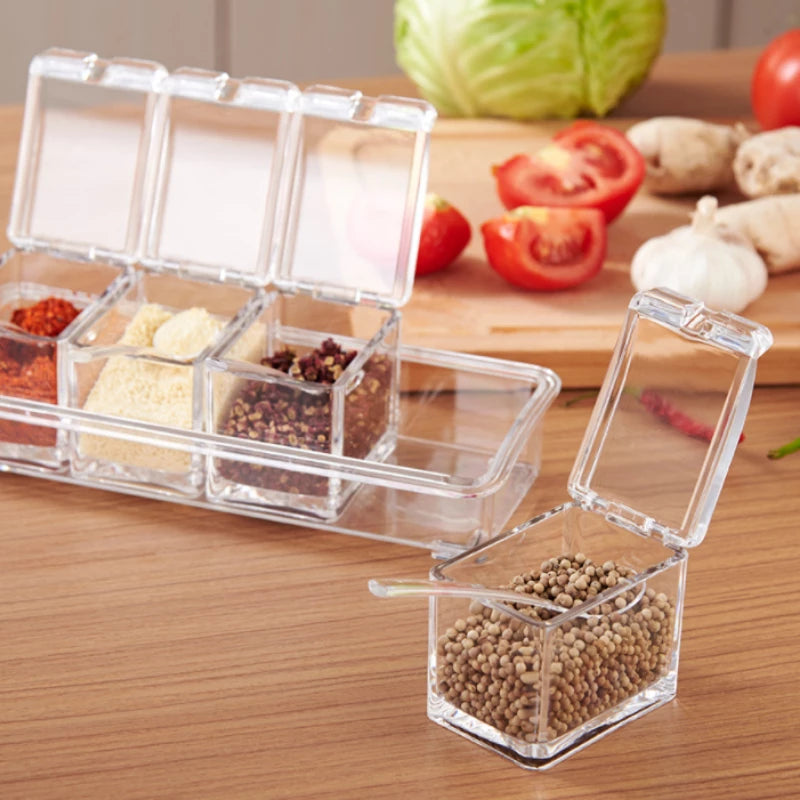 Kitchen supplies transparent acrylic seasoning box - Minihomy