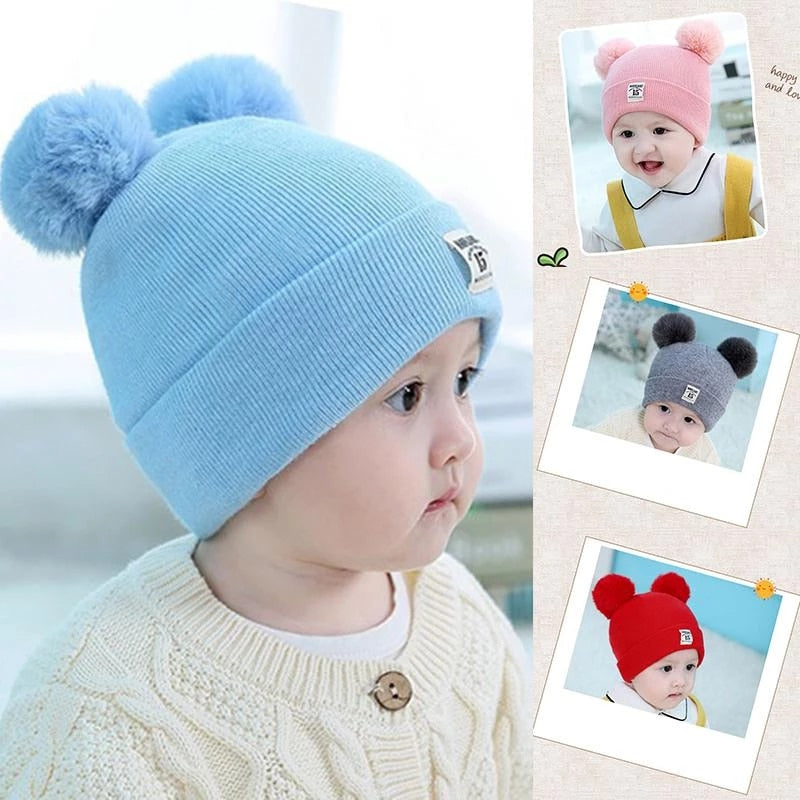 Children Baby Autumn Winter Girls wool Hat For Kids Toddler - Minihomy