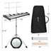 32 Note Glockenspiel Xylophone Percussion Bell Kit with Adjustable Stand - Color: Black - Minihomy