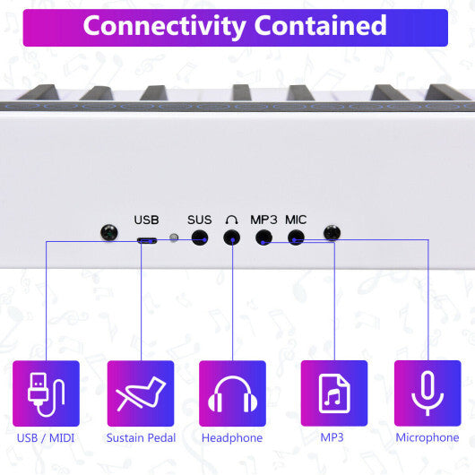 88-Key Portable Electronic Piano with Voice Function - Minihomy