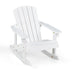 Outdoor Wooden Kid Adirondack Rocking Chair with Slatted Seat-White - Color: White - Minihomy