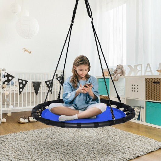 40" Flying Saucer Round Swing Kids Play Set-Blue - Minihomy