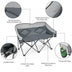 Folding Camping Chair with Bags and Padded Backrest-Gray - Color: Gray - Minihomy