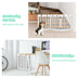 24 Inch Folding Wooden Freestanding Dog Gate with 360? Flexible Hinge for Pet-White - Color: White - Minihomy