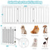 24 Inch Folding Wooden Freestanding Dog Gate with 360? Flexible Hinge for Pet-White - Color: White - Minihomy