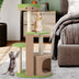 5-Tier Modern Cat Tree Tower for Indoor Cats with Sisal Scratching Posts-Green - Color: Green - Minihomy