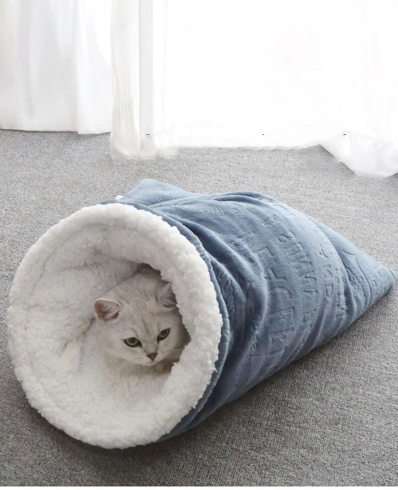 Cat Nest Christmas Plus Soft Nest Cat Sleeping Bag Cat Nest Cat Supplies Pet Four Seasons Universal Cat Mat - Minihomy