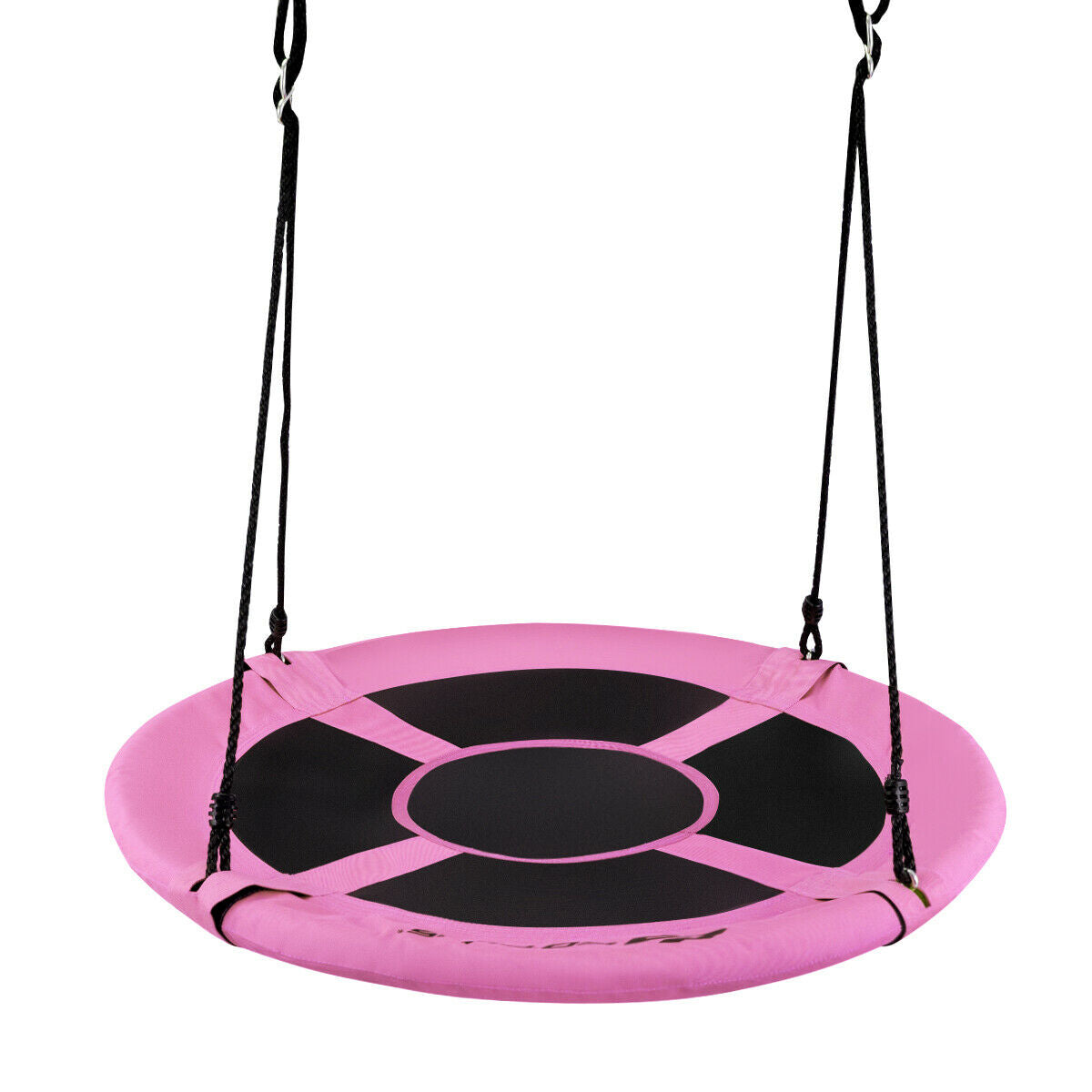 40 Inch Flying Saucer Tree Swing Indoor Outdoor Play Set-Pink - Color: Pink - Minihomy