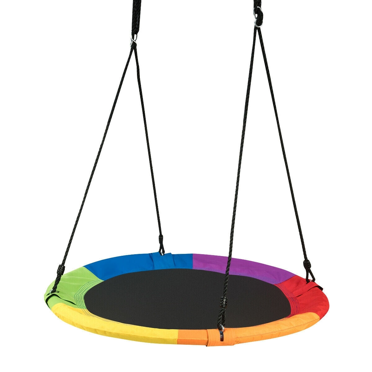 40 Inch Flying Saucer Tree Swing Outdoor Play for Kids - Color: Multicolor - Minihomy