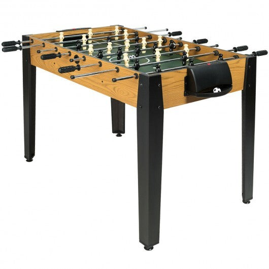 48" Competition Sized Home Recreation Wooden Foosball Table-Brown - Minihomy