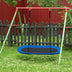 60 Inch Saucer Surf Outdoor Adjustable Swing Set-Blue+Black - Color: Blue - Minihomy