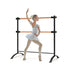 4 Foot Portable  Freestanding Double Ballet Barre-Black - Color: Black - Minihomy