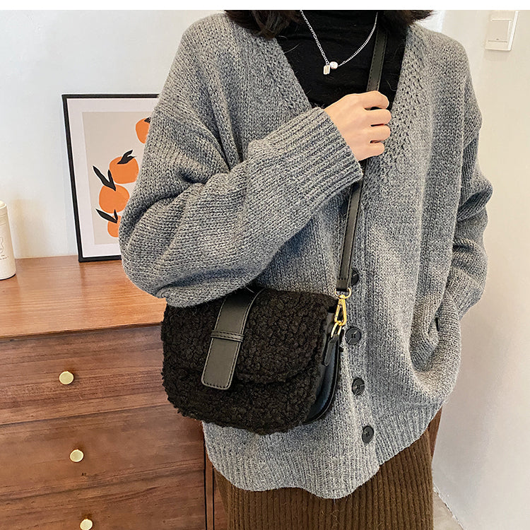 Autumn And Winter Simple One-shoulder Messenger Bag - Minihomy