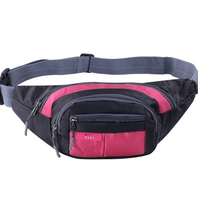 Sports multi-function waterproof pockets unisex chest bag