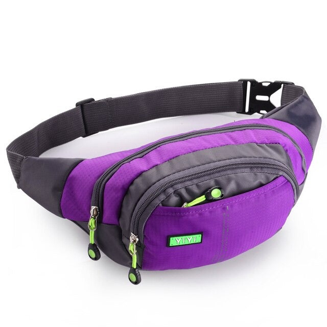 Sports multi-function waterproof pockets unisex chest bag