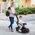 3 in 1 Licensed Lamborghini Ride Walking Toy Stroller-Black - Color: Black - Minihomy