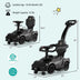 3 in 1 Licensed Lamborghini Ride Walking Toy Stroller-Black - Color: Black - Minihomy