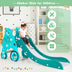 4-in-1 Foldable Baby Slide Toddler Climber Slide PlaySet with Ball-Green - Color: Green - Minihomy