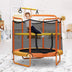 5 Feet Kids 3-in-1 Game Trampoline with Enclosure Net Spring Pad-Orange - Color: Orange - Minihomy