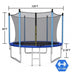 Outdoor Trampoline with Safety Closure Net-10 ft - Color: Blue - Size: 10 ft - Minihomy