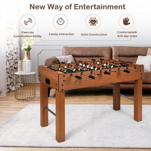 48 Inch Foosball Table Indoor Soccer Game - Color: Brown - Minihomy