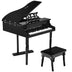 Musical Instrument Toy 30-Key Children Mini Grand Piano with Bench-Black - Color: Black - Minihomy