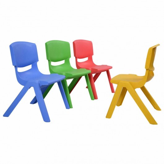 4-pack Colorful Stackable Plastic Children Chairs - Minihomy