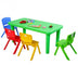 Kids Colorful Plastic Table and 4 Chairs Set - Color: Multicolor - Minihomy