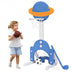 3 in 1 Kids Basketball Hoop Set with Balls-Blue - Color: Blue - Minihomy