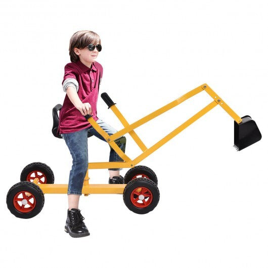 Heavy Duty Kid Ride-on 4-Wheel Excavator Sand Digger - Minihomy