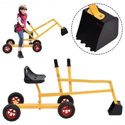 Heavy Duty Kid Ride-on 4-Wheel Excavator Sand Digger - Minihomy