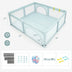 Large Infant Baby Playpen Safety Play Center Yard with 50 Ocean Balls-Blue - Color: Blue - Minihomy