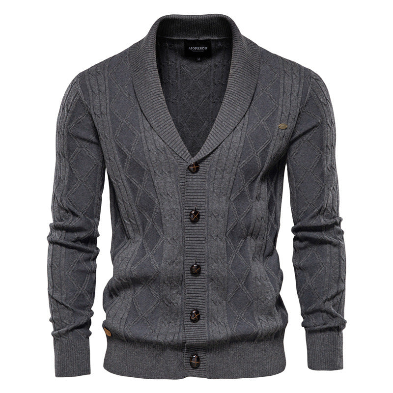 Men's Cardigan Padded Sweater - Minihomy