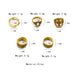 Vintage Hollow Carving Patterns Inlaid With Gemstones 5-Piece Combination Joint Ring - Minihomy