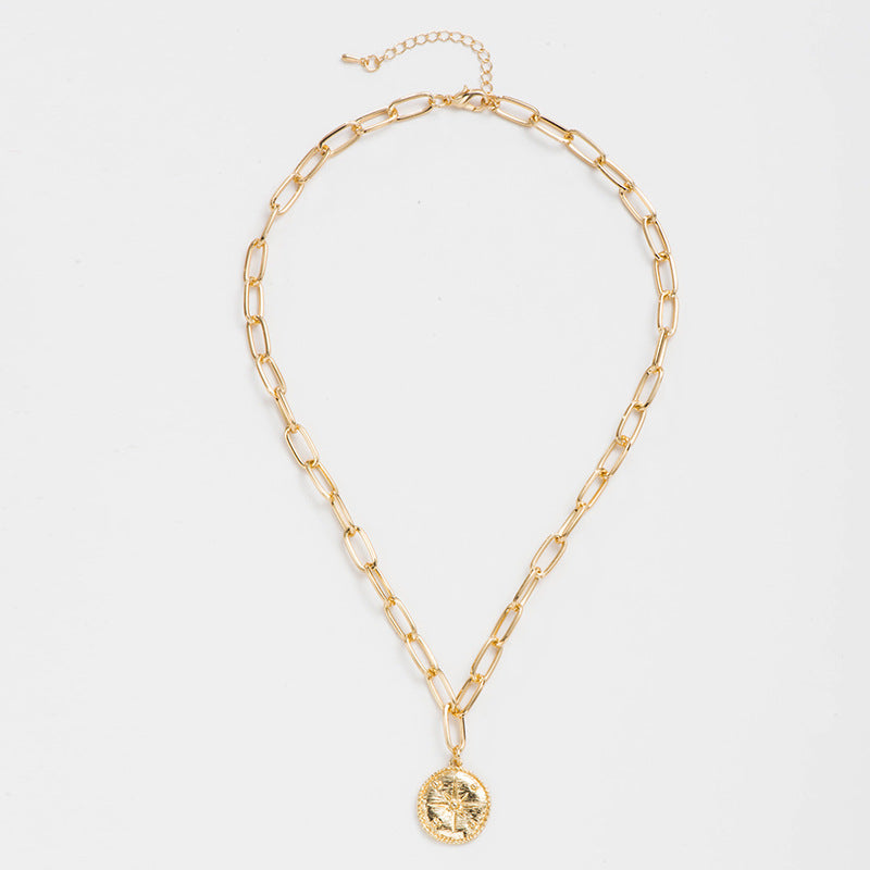 Queen Gold Coin Pendant Fashion Clavicle Chain - Minihomy