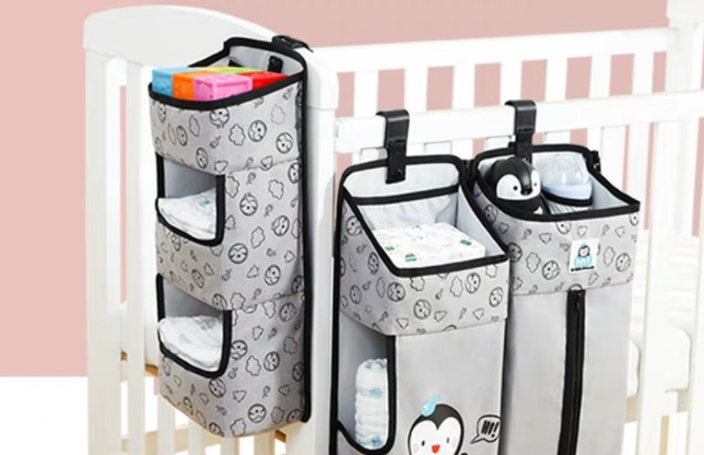 Baby Crib Hanging Bag Bed Storage Bag Multifunctional